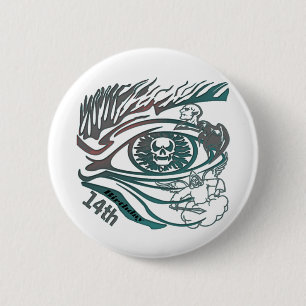 Skull Eye 14th Birthday Gifts 6 Cm Round Badge