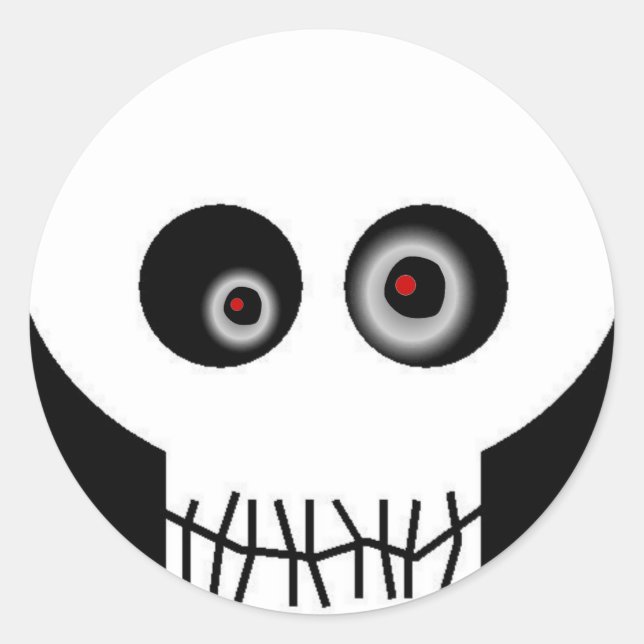 Skull Eyes 2 Classic Round Sticker (Front)