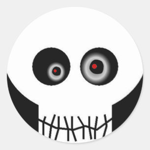 Skull Eyes 2 Classic Round Sticker