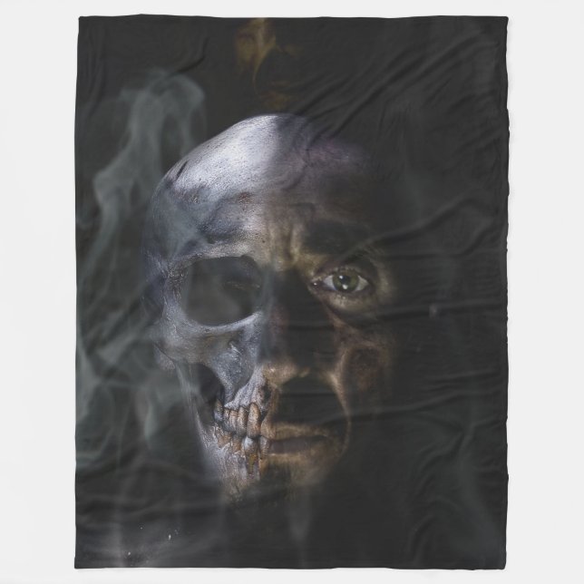 SKULL FACE FLEECE BLANKET (Front)