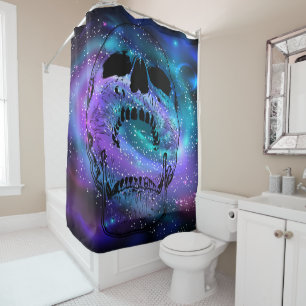 Skull Face Shower Curtain - Screaming Skull