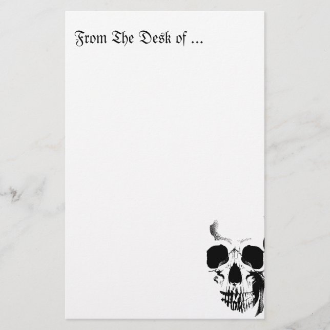 Skull Face Stationery (Front)