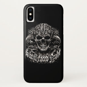 Skull-faced night iPhone x case