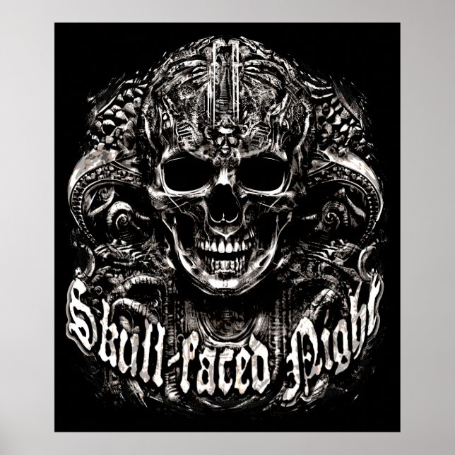 Skull-faced night poster (Front)