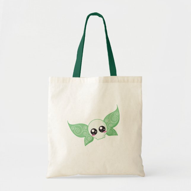 Skull Fairy - Green Tote Bag (Front)