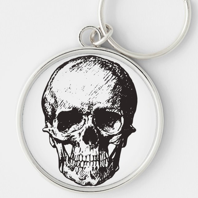 Skull Fantasy Art Rock Punk Heavy Metal Key Ring (Front)