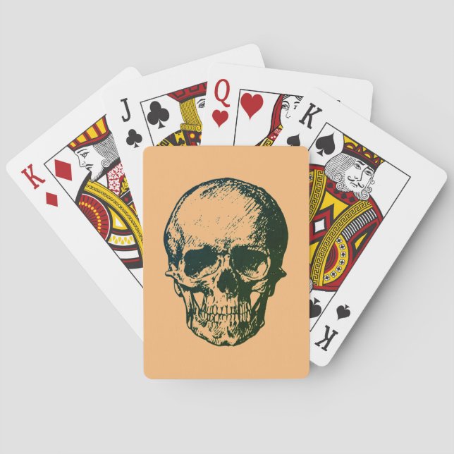 Skull Fantasy Art Rock Punk Heavy Metal Playing Cards (Back)