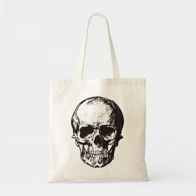 Skull Fantasy Art Rock Punk Heavy Metal Tote Bag (Front)