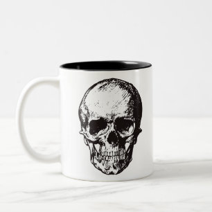 Skull Fantasy Art Rock Punk Heavy Metal Two-Tone Coffee Mug
