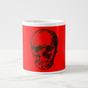 Skull Fantasy Pop Art Rock Punk Heavy Metal Red Large Coffee Mug