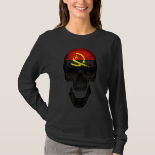 Skull Flag Angola Vintage Retro For Men Women T-Shirt