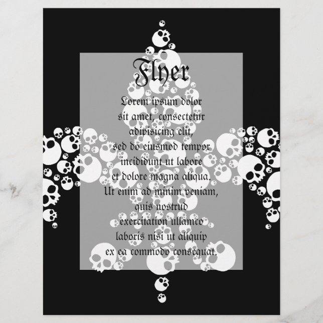 Skull Fleur De Lis Flyer (Front)