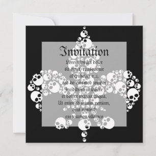 Skull Fleur De Lis Invitation