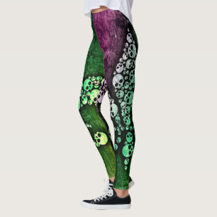 Skull Fleur De Lis Leggings