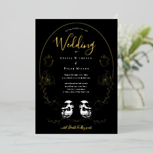 Skull Floral Black Gothic Wedding