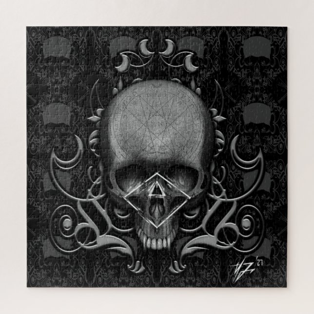 skull Floral pattern Jigsaw Puzzle (Vertical)