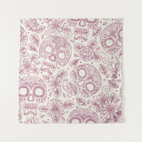 Skull Flowers: Mexican Day Seamless.