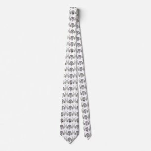 skull flying wings tie