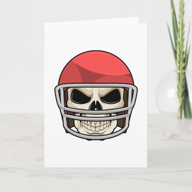 Skull Football Helmet Card (Front)