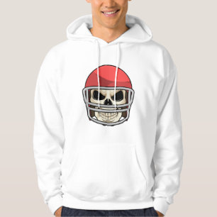 Skull Football Helmet Hoodie