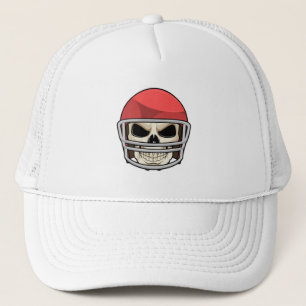 Skull Football Helmet Trucker Hat