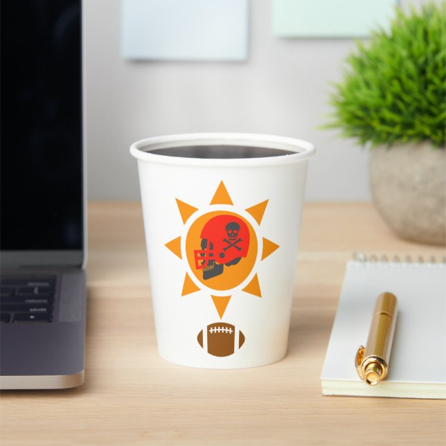 Skull Football Paper Cups (Insitu)