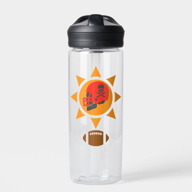 Skull Football Water Bottle (Front)