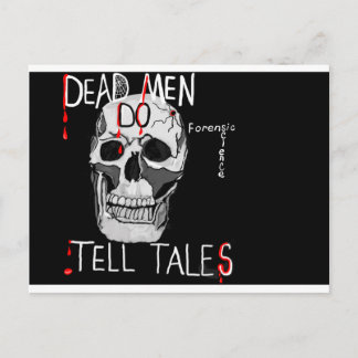 Skull forensic science CSI dead men Postcard