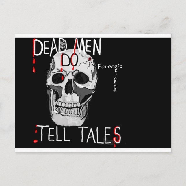 Skull forensic science CSI dead men Postcard (Front)