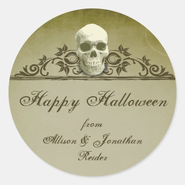 Skull Frame Halloween sticker (Front)