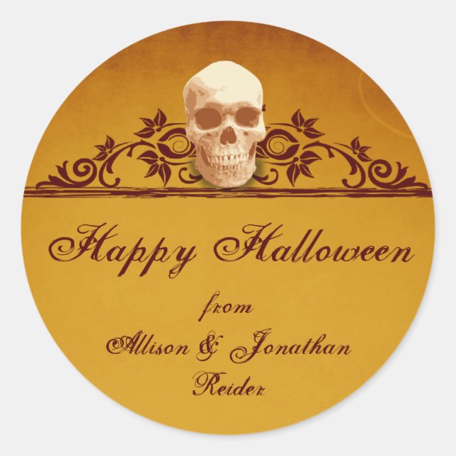Skull Frame Halloween sticker (Front)