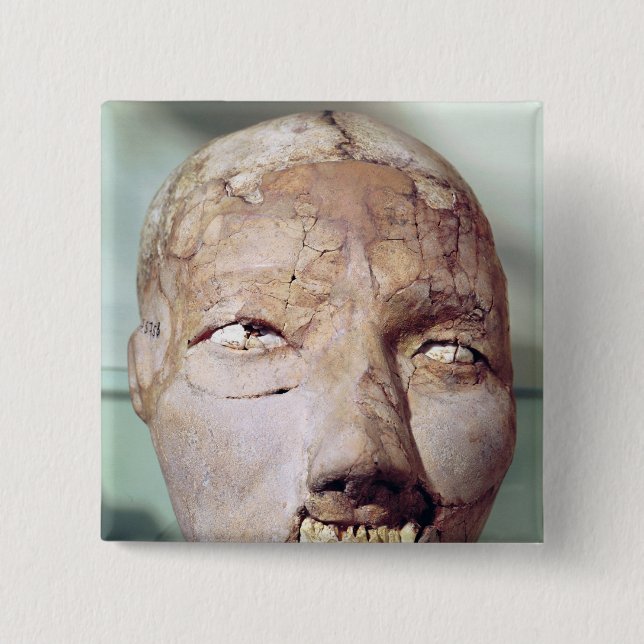 Skull, from Jericho, 7000-6000 BC 15 Cm Square Badge (Front)