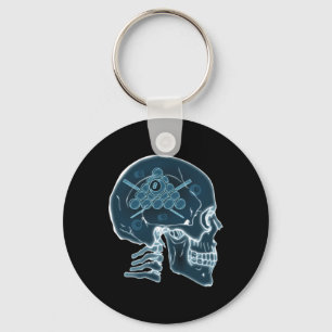 Skull Funny Billiards Pool Player Sports Snooker 8 Key Ring