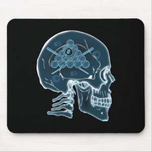 Skull Funny Billiards Pool Player Sports Snooker 8 Mouse Pad