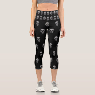 Skull - Funny Capri Leggings