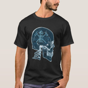 Skull Funny Firefighter Firefighting Fireman Fire T-Shirt