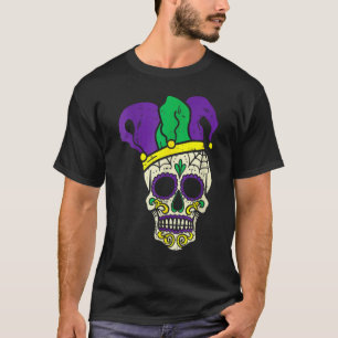 Skull Funny Mardi Gras New Orleans Carnival Men Bo T-Shirt
