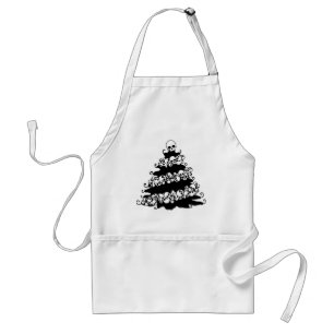 Skull Garland Christmas Tree Standard Apron