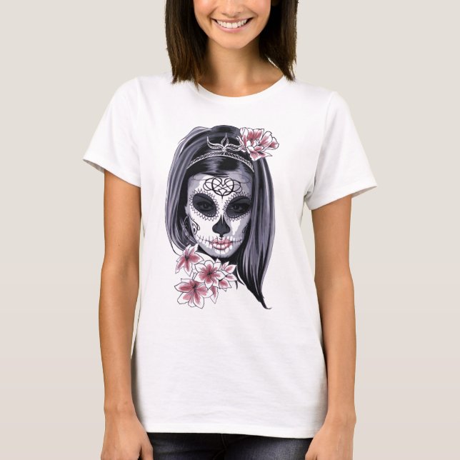 Skull girl design T-Shirt (Front)