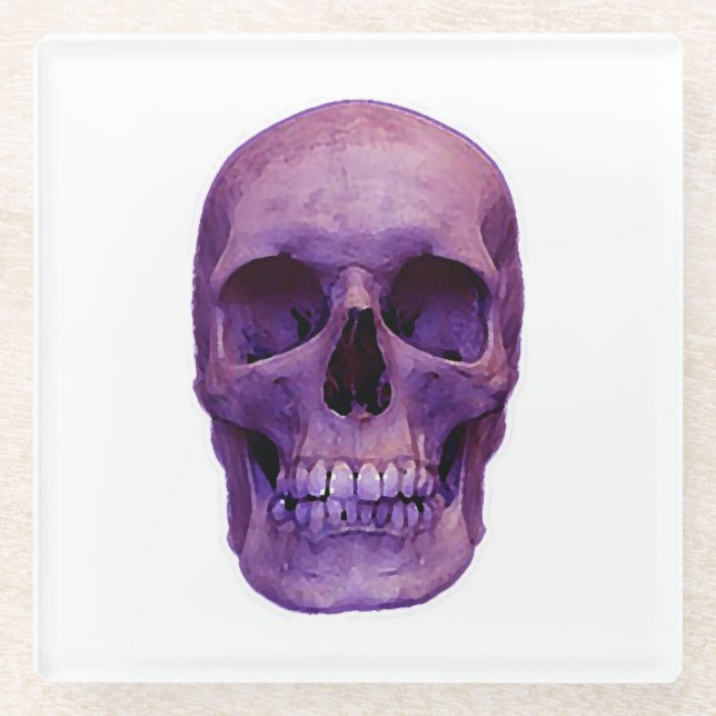 Skull Glass Coaster (Front)