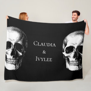 Skull Gothic  Fleece Blanket