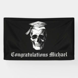 Skull Gothic Graduation Party Radiology Banner