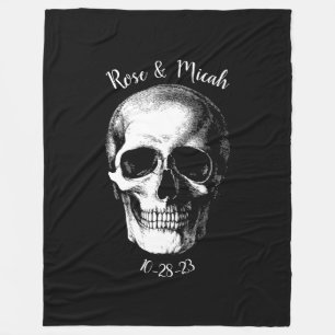 Skull Gothic Halloween Wedding Blankets