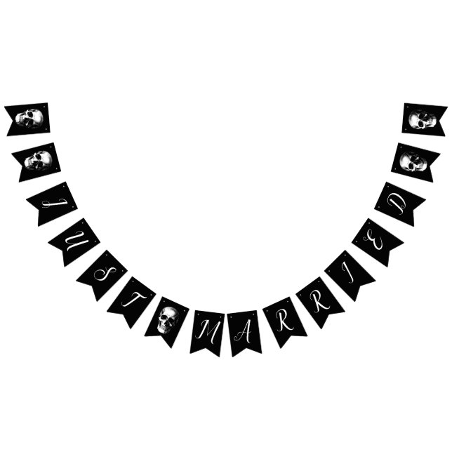 Skull Gothic Halloween Wedding Bunting (All)