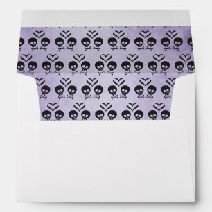 Skull Gothic Invitation Envelope - Purple