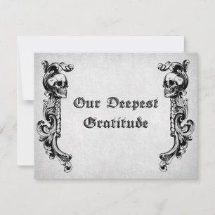 Skull Gothic Wedding Thank You Card