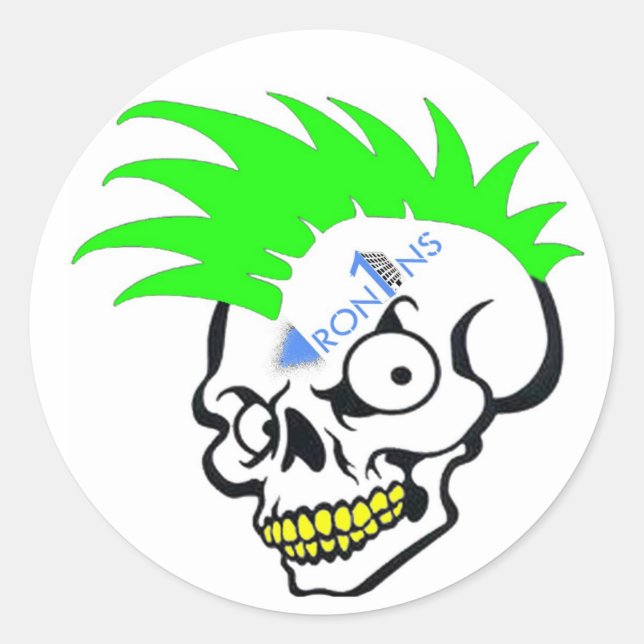 Skull Green Stickers (Front)