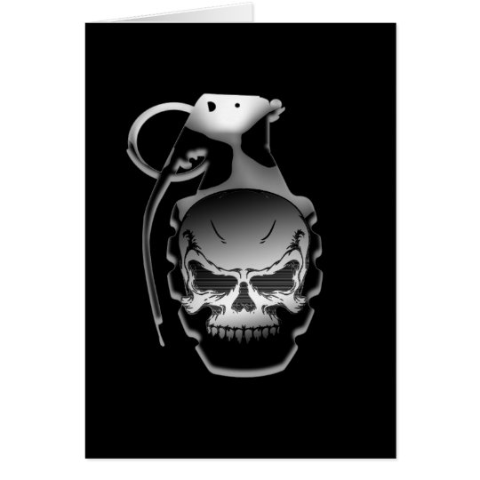 Skull Grenade Card
