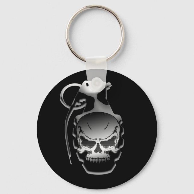 Skull Grenade Key Ring (Front)