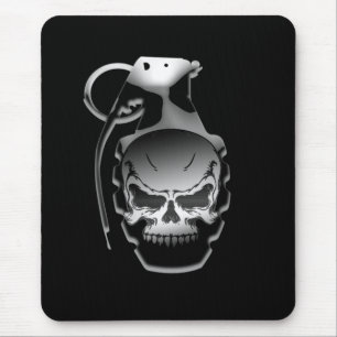 Skull Grenade Mouse Pad